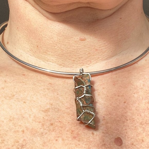 ๐ 3 for $45 Imperial Jasper Wire Wrapped Pendant - Picture 4 of 4